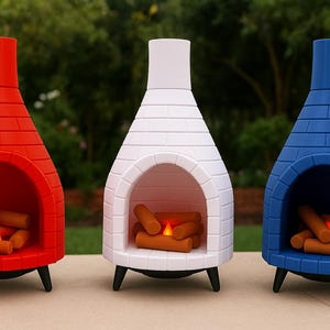 Mini Fireplace LED Light | Cozy Decor | Dollhouse Accessory | 3D Printed [Color Options]