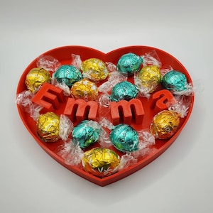 Baby Shower Letter Box form tray display for treats, charcuterie, cake pop, candy, chocolate etc Heart name tray 8" cale