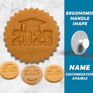Class of 2025 Cookie Embosser, Graduation Cookie Cutter Stamp, Congrats Grad Fondant Cutter, Custom Graduation Baking, Senior Year Cookie