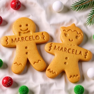 Personalized Gingerbread Cookie Cutter With Name – Custom Gingerbread Boy or Girl Stamp – Kids Christmas Cookie Cutter – Holiday Baking Gift