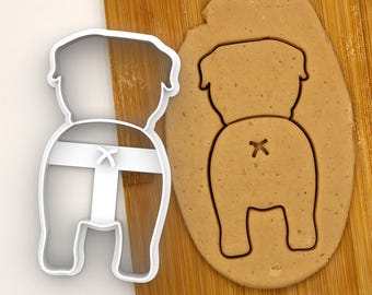Rottweiler Butt Cookie Cutter 3D Printed | Fun Dog-Themed Baking Tool | 4 Inch  | Perfect for Pet Lovers & Bakers