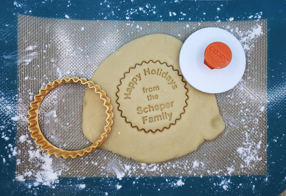 Custom Cookie Stamp Personalized Cookie and Fondant Embosser Etsy