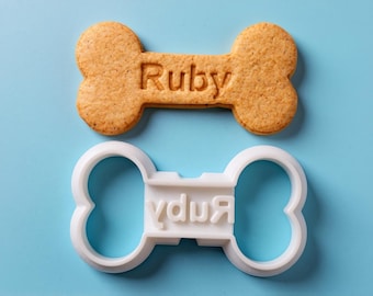 Custom Dog Bone Cookie Cutter, Pet Treat Stamp