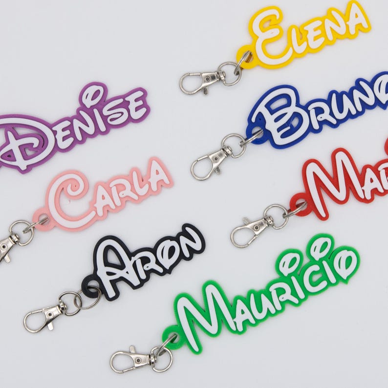 Personalized Name Keychain • Custom 3D Printed Keychain • Name Tag Bag ...
