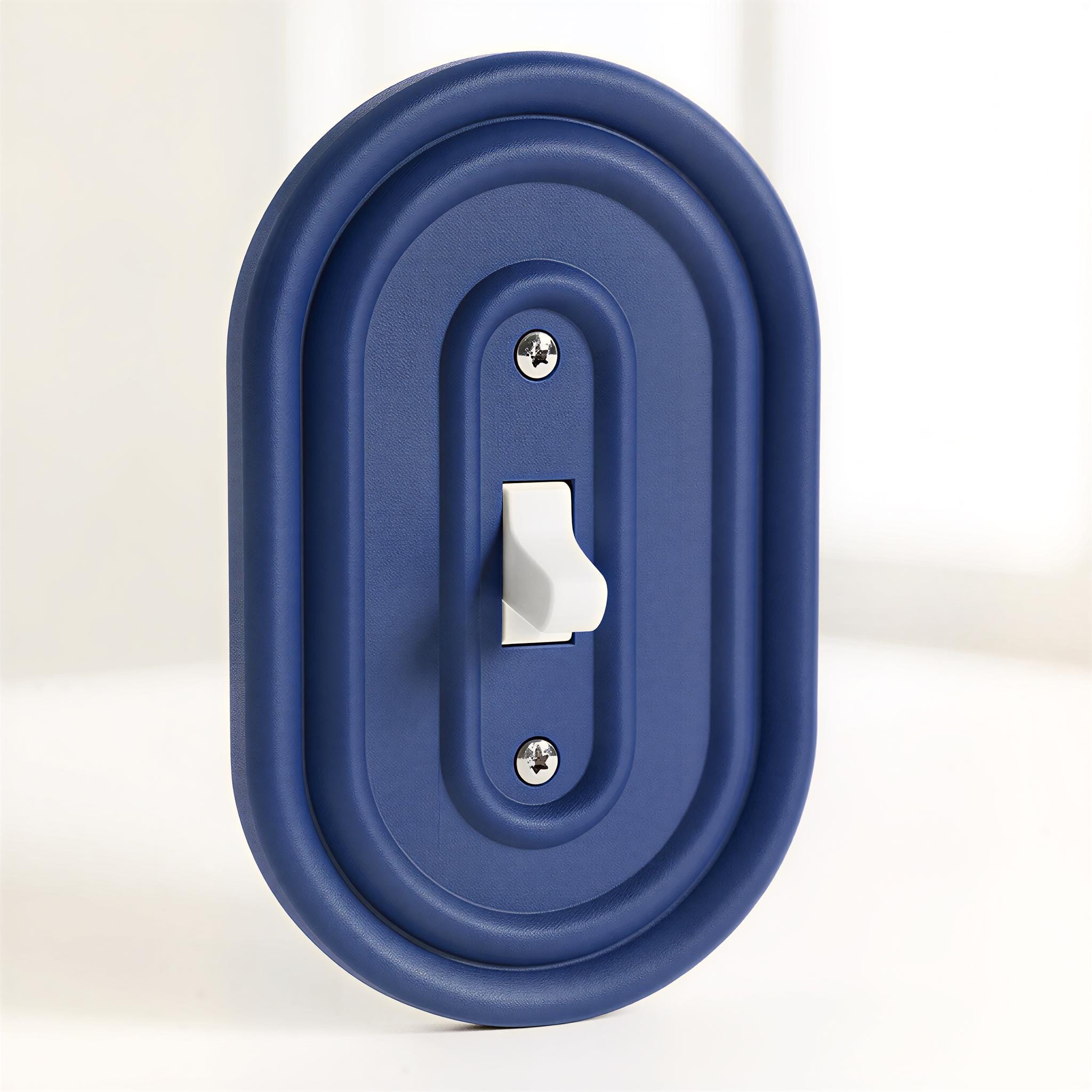 Oval Modern Toggle Switch Plate | Vintage Style Mid-century | 3D ...