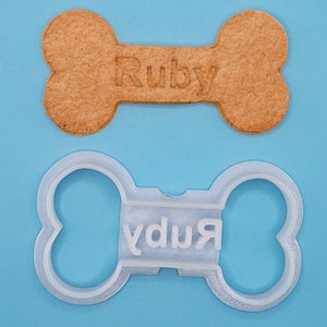 Custom Dog Bone Cookie Cutter Stamp Pet Clay fondant  Pet Treat Stamp