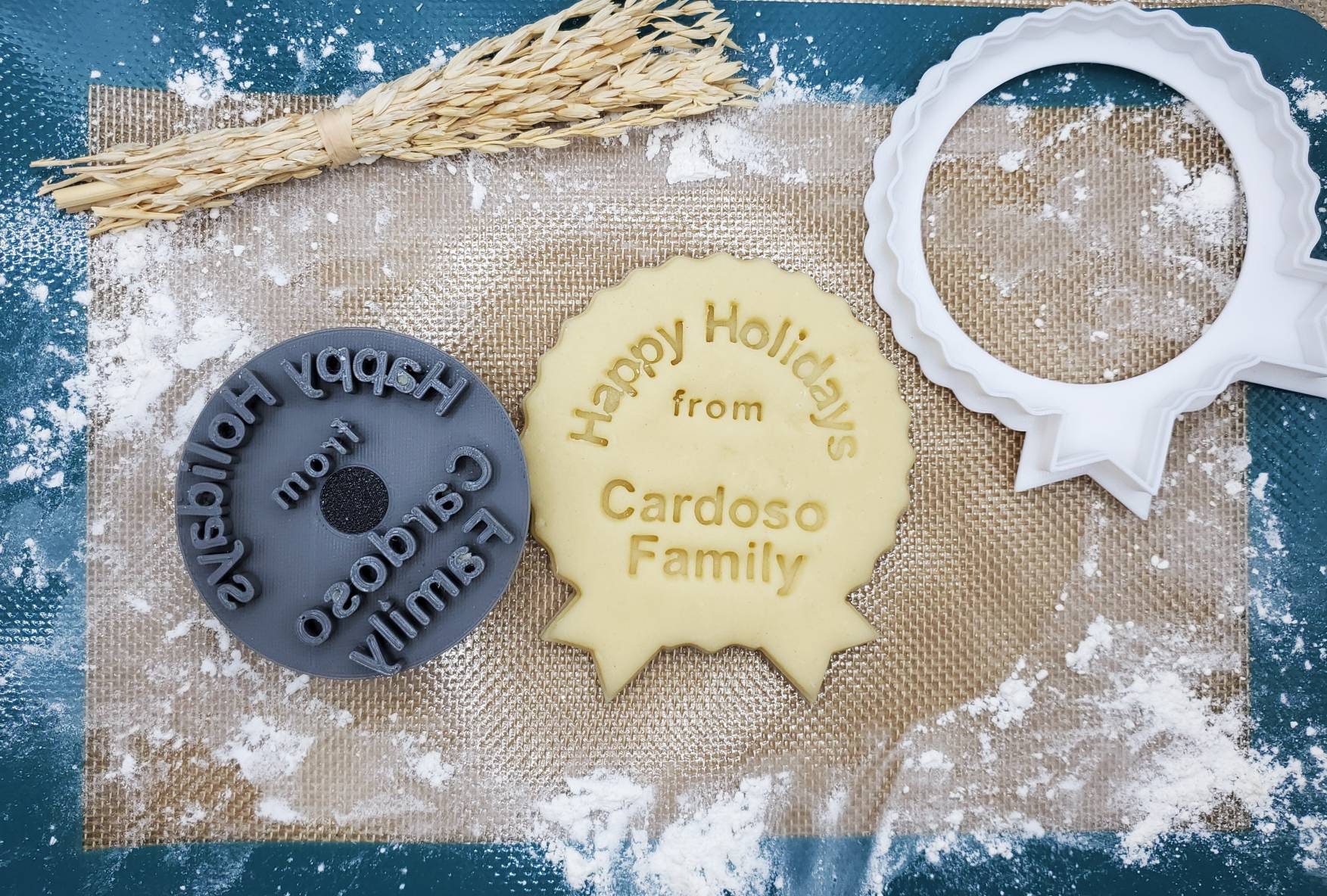 Custom Cookie Stamp Personalized Cookie and Fondant Embosser Etsy
