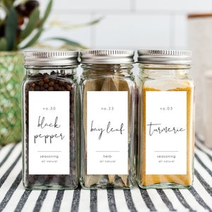 Printable 1.5 inch Round Spice Jar Labels • Round Stickers for