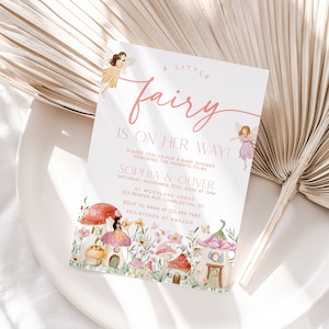 Fairy Baby Shower Invitation Template, Magical Fairy Baby Shower Invite, Enchanted Fairy Baby Shower Invitation, Little Fairy Shower | FAIRY
