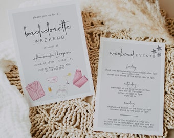 Disco Bachelorette Invitation Template, Girl's Night (Digital Download)
