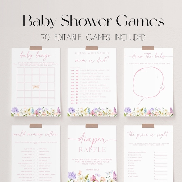 Baby Shower Games Etsy