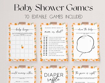 Little Cutie Baby Shower Games, 70 Game Bundle (Digital Download) | CUTIE