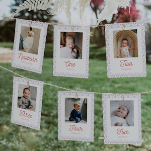Banner mensal com fotos para o primeiro aniversário de 4 de julho, Banner com fotos para o primeiro aniversário de todos os americanos, Cartões com fotos para marcos patrióticos mensais | EUA