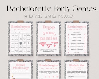 Bachelorette Party Games Template, Disco Bachelorette Game Bundle, Dirty Adult Games, Hen Night Games, Bachelorette Drinking Games | ISLA