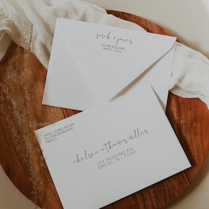 Minimalistische Hochzeitsumschlag Adressvorlage, druckbare Hochzeitsumschlag Vorlage, bearbeitbare Hochzeitsumschläge, Umschlag Etikett | SARAH