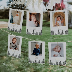 Bannière photo mensuelle premier anniversaire d'hiver, bannière photo d'anniversaire d'hiver à Onederland, cartes-photos d'étape du mois, première année de bébé | NORD