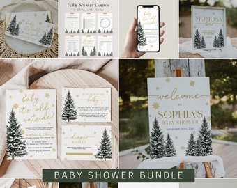 Winter Baby Shower Bundle, Baby It's Cold Outside Theme (Digital Download) | NORTH