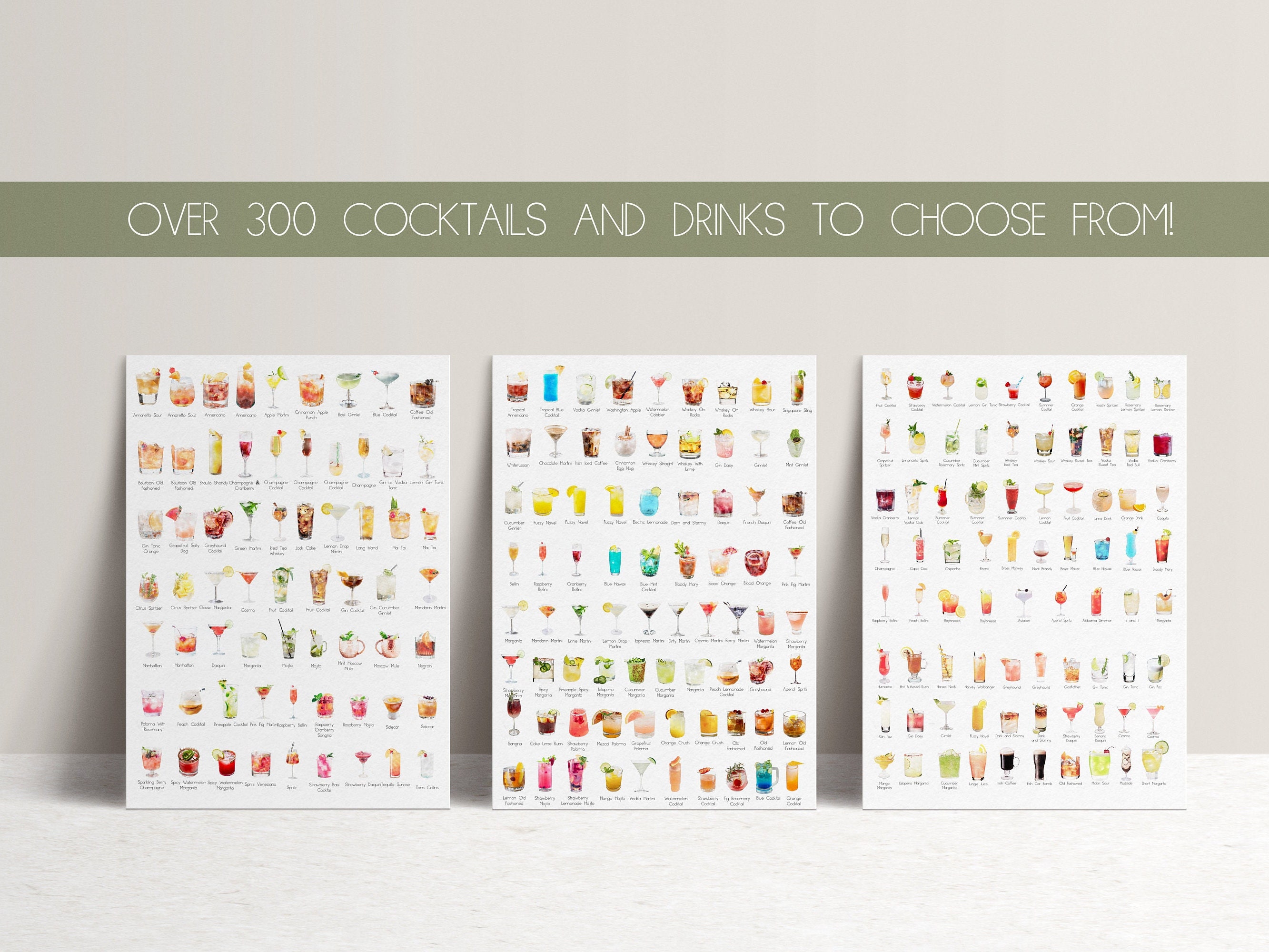 Signature Drinks Sign Template Printable Signature Cocktails - Etsy