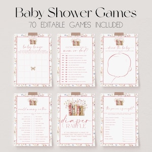 70 Baby Shower Games, Storybook Baby Shower Game Bundle, New Chapter Begins Baby Shower Bundle, Baby Party Games, Floral Baby Games | BOOK