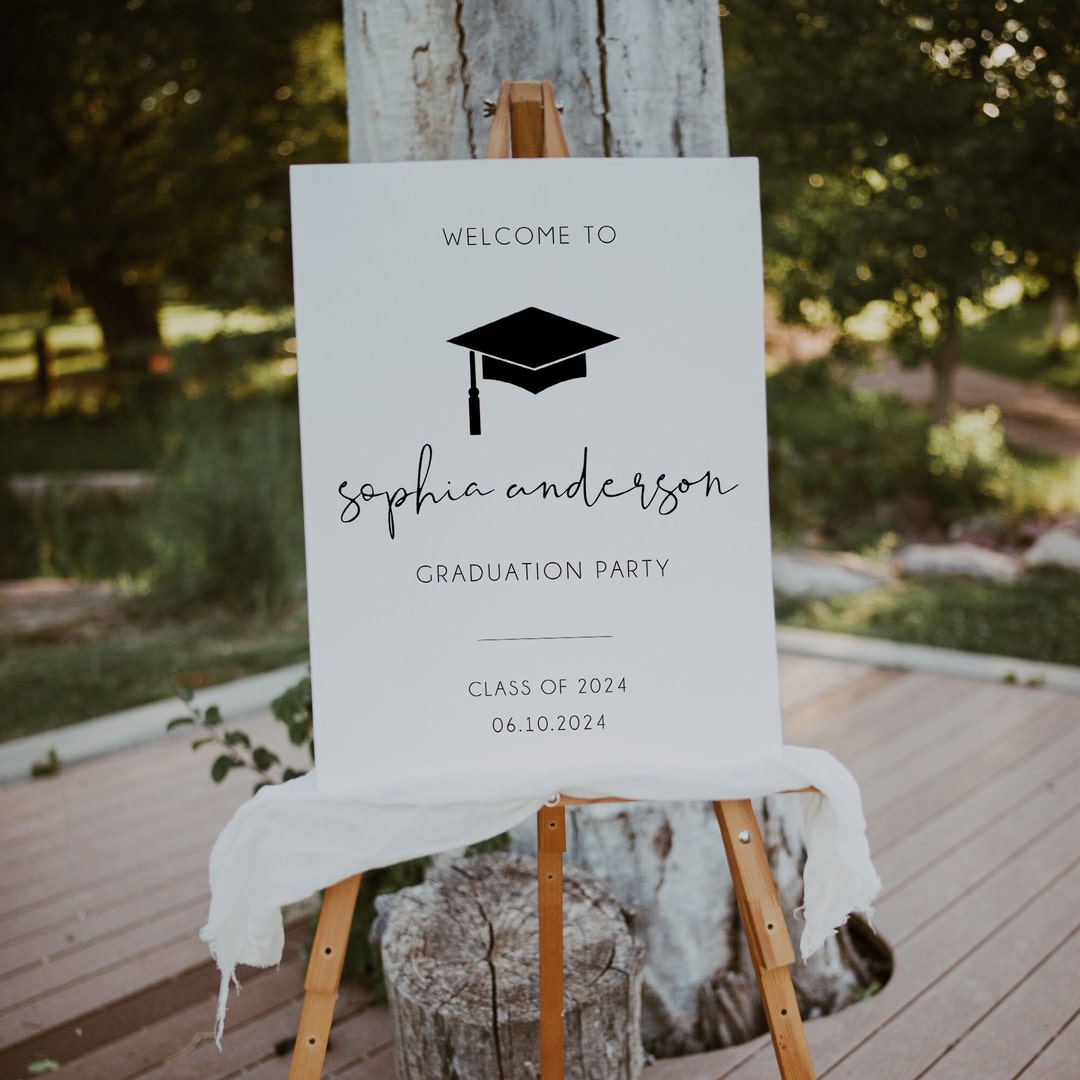 Graduation Sign Template, Editable Graduation Sign, Graduation Graduation Sign Template, Editable Graduation Sign, Graduation