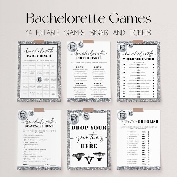 Last Disco Bachelorette Party Games Template, Glitter Bachelorette Game Bundle, Disco Ball Bachelorette Party, Hen Party Games | DISCO