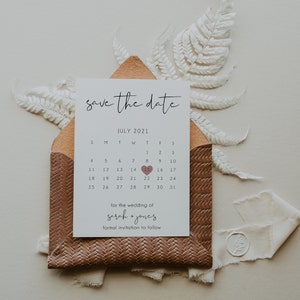 Kalender bewaar de datumsjabloon, bruiloft bewaar onze datumkaart, bruiloft bewaar de datum bewerkbaar, bruidsmeisje voorstelkaart | SARAH