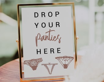 Bachelorette Panty Drop Game Template, Minimalist Design (Digital Download)