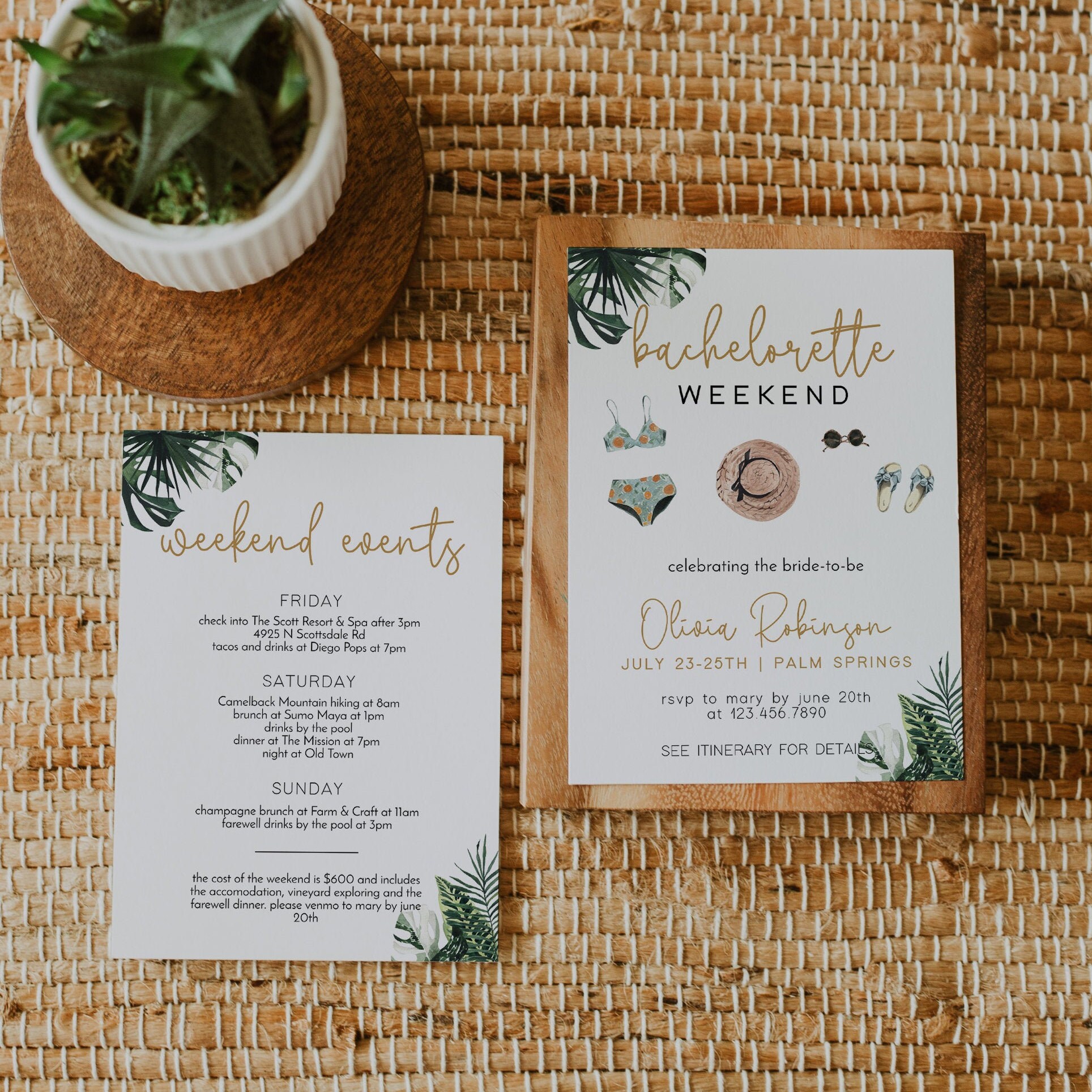 Tropical Bachelorette Invitation Template Palm Springs Bachelorette Party Beach Bachelorette Invite Bachelorette Weekend