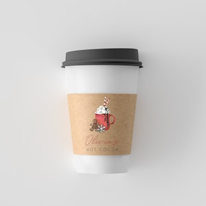 Hot Chocolate Cup Label Template, Hot Cocoa Bomb Sticker, Hot Cocoa Favor Tags, Winter Tags, Holiday Hot Cocoa, Christmas Gift Tag | MERRY