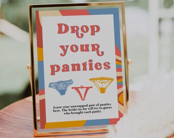 Retro Panty Drop Bachelorette Game Template | JULI
