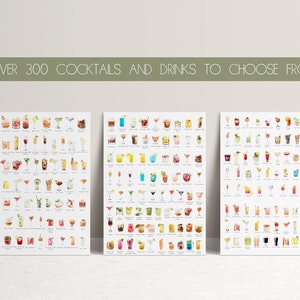 Cocktail Recipe Card Template Drink Recipe Cards Printable - Etsy