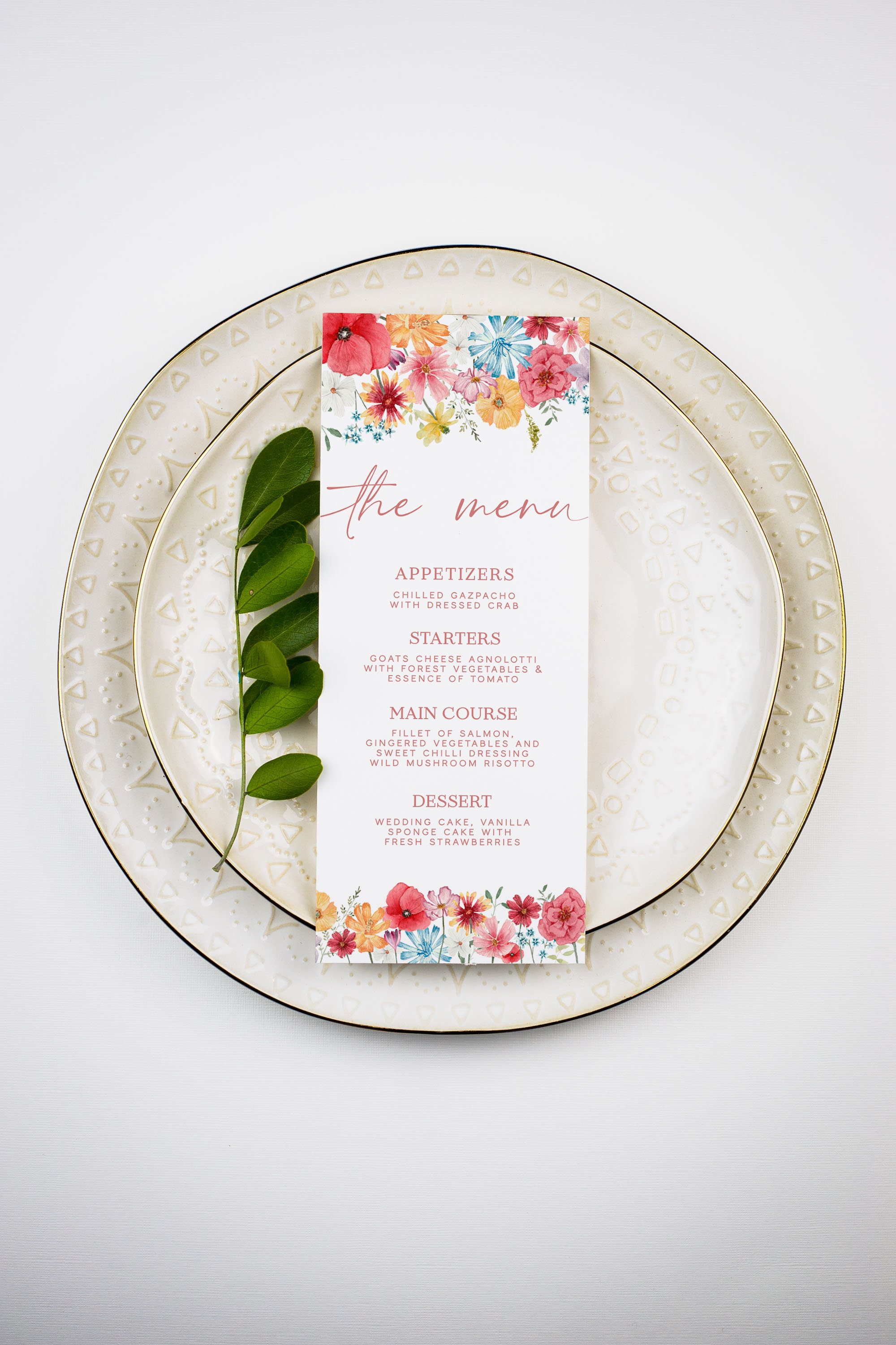 Spring Floral Menu Template, Spring Wedding Menu, Wildflower Menu Card ...