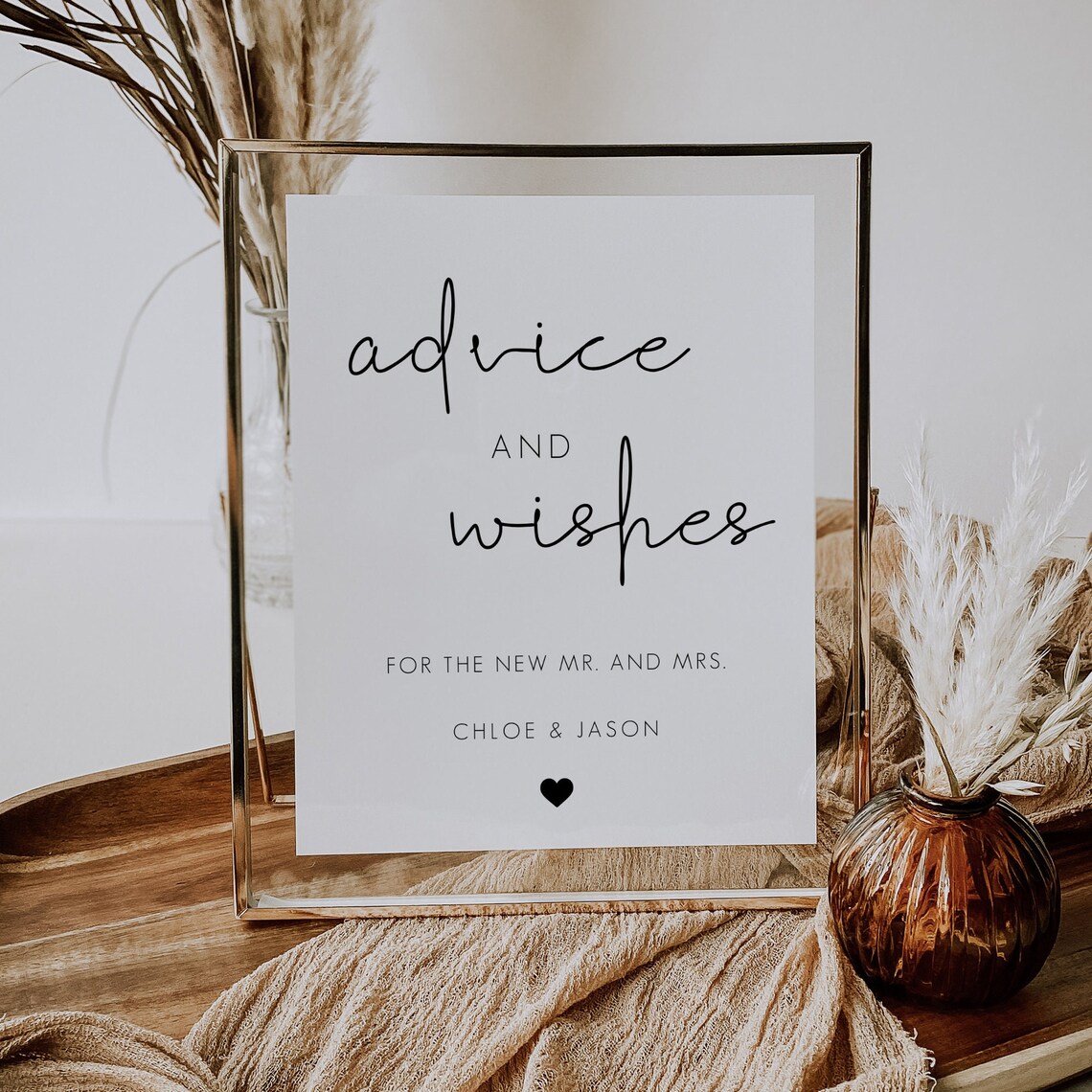Advice and Wishes Sign Template Well Wishes Sign Printable - Etsy