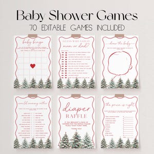 70 Baby Shower Games, Christmas Baby Shower Game Bundle, Merry Little Baby Shower Bundle, Baby Party Games, Winter Baby Shower Games | MARY
