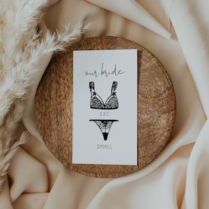Lingerie Bachelorette Insert Card Template | SARAH