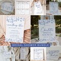 Something Blue Bridal Shower Invitation Bundle, Blue Floral Bridal Shower Invitation and Games Bundle, Chinoiserie Bridal Shower Games | LIV product logo