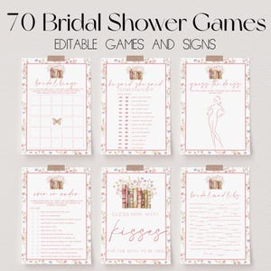 Storybook Bridal Shower Games Bundle, New Chapter Bridal Shower Games, Vintage Book Shower Games, Editable Bridal Party Games | BOOK