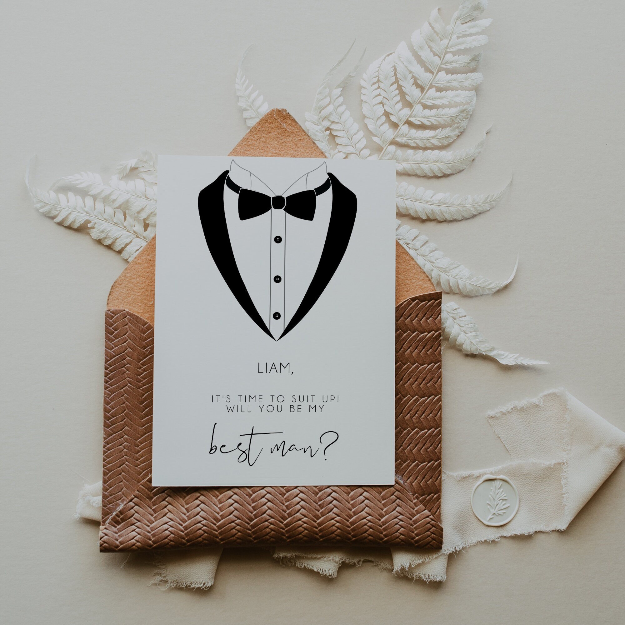 Groomsmen Proposal Card Template, Will You Be My Best Man, Suit up Card, Groomsman Proposal Card Template, Best Man Gift SARAH - Etsy