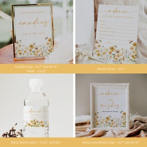 Bride to Bee Bridal Shower Invitation Bundle, Wildflower Bridal Shower Invitation and Games Bundle, Spring Floral Bridal Shower Games BEE zdjęcie 6