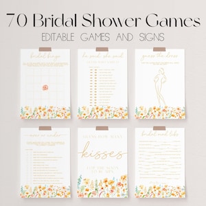 Wildflower Bridal Shower Games Bundle, Love in Bloom Bridal Shower Games, Boho Wedding Shower Games, Editable Bridal Party Games | ZOEY