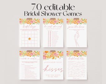 Main Squeeze Bridal Shower Games Bundle, Lemon Bridal Shower Games, Floral Citrus Wedding Shower Games, Editable Bridal Party Games | LOLA