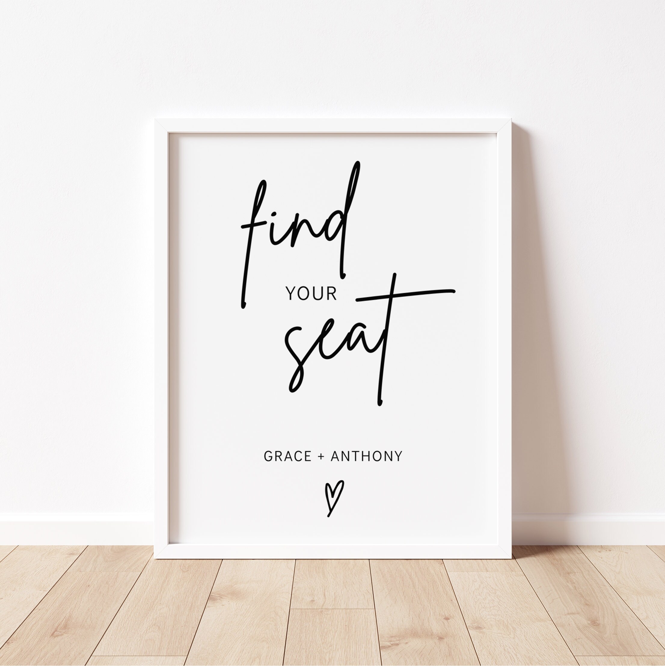 Find Your Seat Sign Template Wedding Seating Sign Printable | Etsy