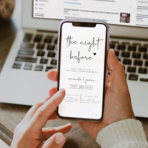 Electronic Rehearsal Dinner Invitation Template, Wedding Rehearsal Evite, Digital Rehearsal Dinner Invitation, Electronic Invite | CHLOE