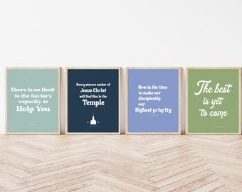 President Nelson Quotes Pack of 4 - LDS General Conference 2024 Printables