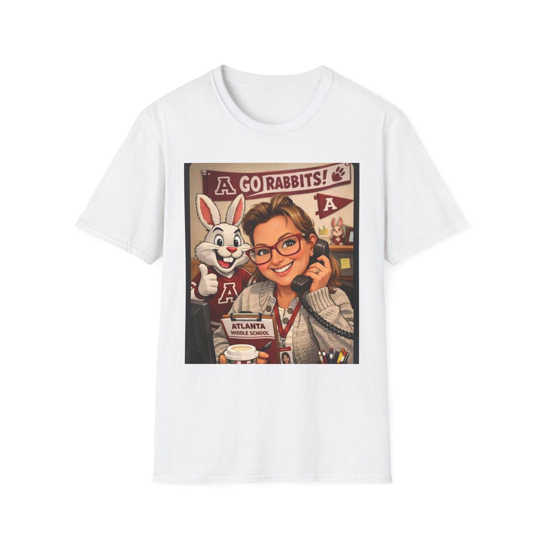 A Go Rabbits Retro Cartoon Poster T-shirt | Cheerful Mascot ...