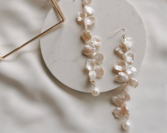 *関税・送料込*【MISSOMA】Keshi Pearl Sculptural Drop ピアス Keshi Pearl Sculptural Drop Earrings | 18ct Gold Plated