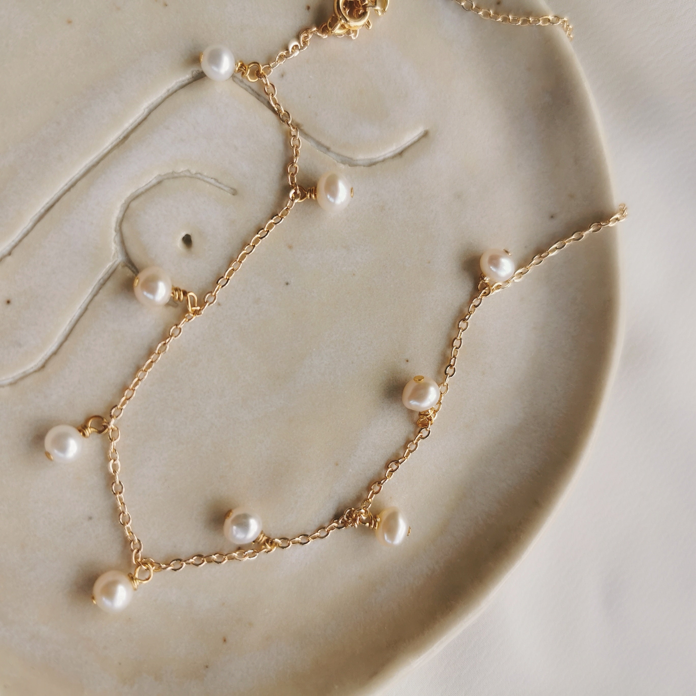 Made by Mary Pearl Choker Necklace | Simple, 14K Gold Filled, Delicate