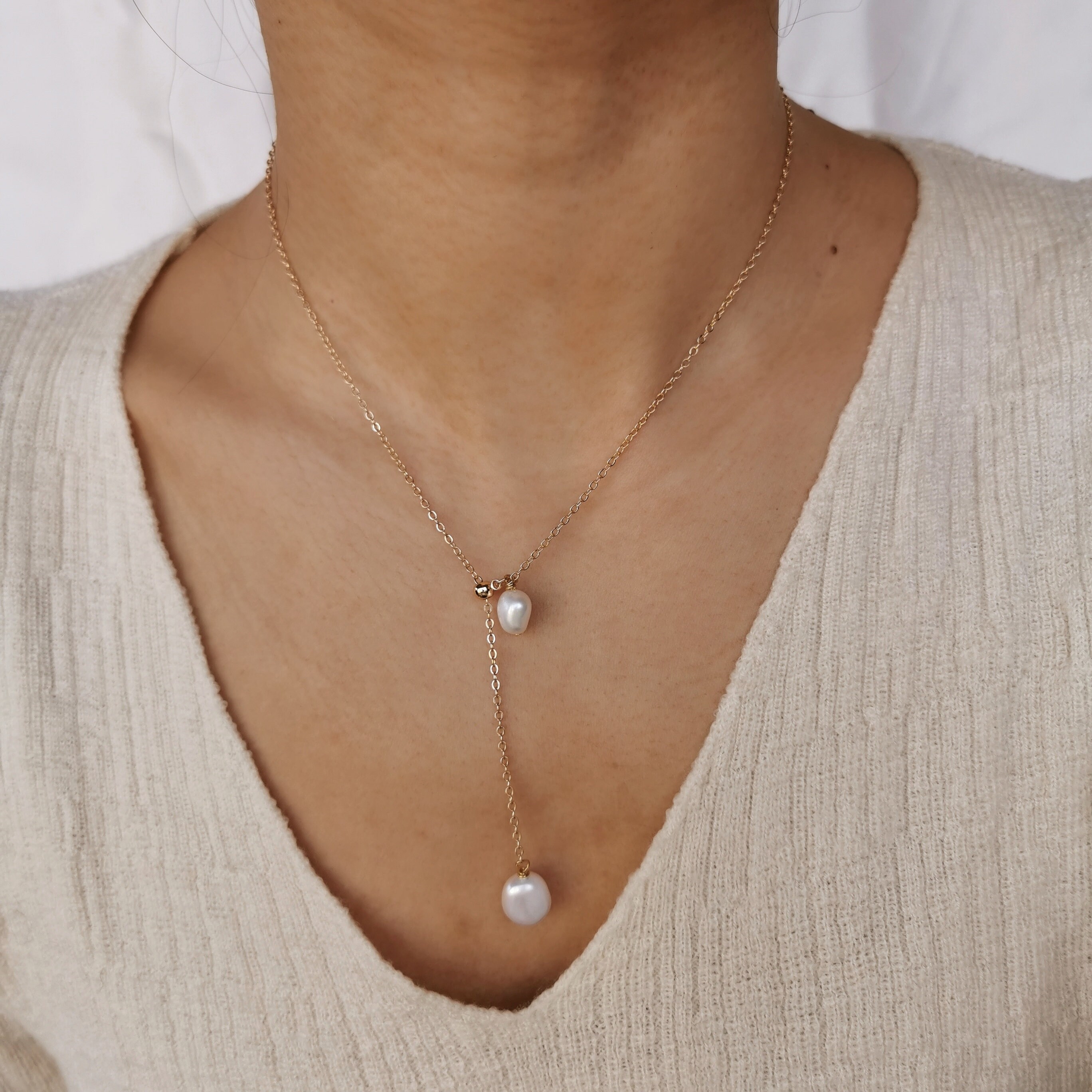 ■ENGBROX■ silver925 rhythmical pearl drop necklace EBNL240 Amazon.com: 925 Sterling Silver Irregular Freshwater