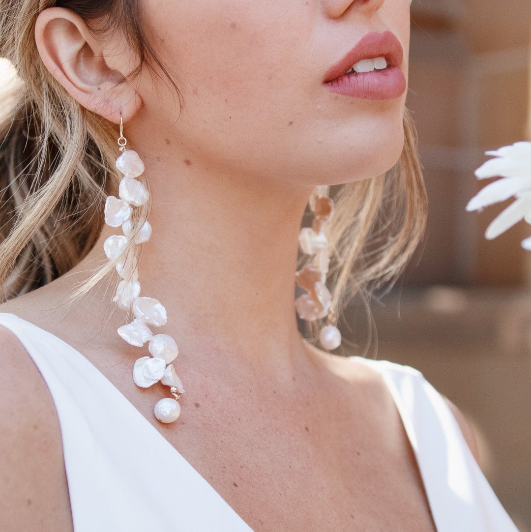 正規品・関税込み◆HEI◆FRESHWATER PEARL EARRING 6.5-7.0 mm AAA Pink to Peach Freshwater Pearl Stud Earrings