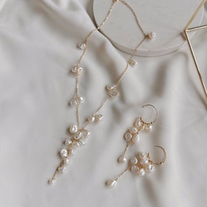 Emery, Pearl Earrings, Pearl Jewellery, Dangle Earrings, Pearl Drop Earrings, Pearl Hook Earrings, Bohemian Jewellery, Freshwater Pearls image 7